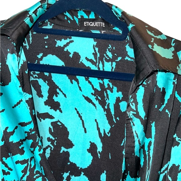 Etiquette-Long Sleeve Printed Button Down Dress - Picture 6 of 8